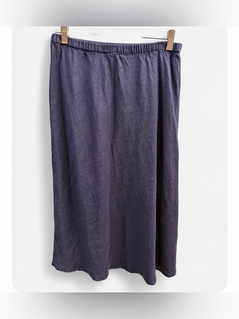 Eileen Fisher Linen Silk Blue Maxi Skirt Size S